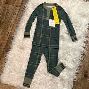 Hearth & Hand‎ Magnolia Toddler Boy Size 2T Pajama Set Green Plaid NEW